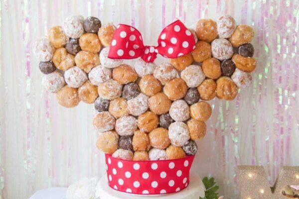 Minnie Mouse Donut Tower