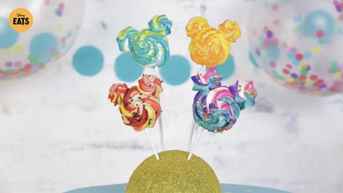 Colorful And Fun Mickey Meringue Pops For Your Next Party!