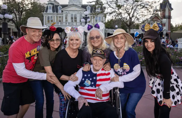 Disney Honors 100-Year-Old WWII Veteran with a special flag retreat at the Magic Kingdom