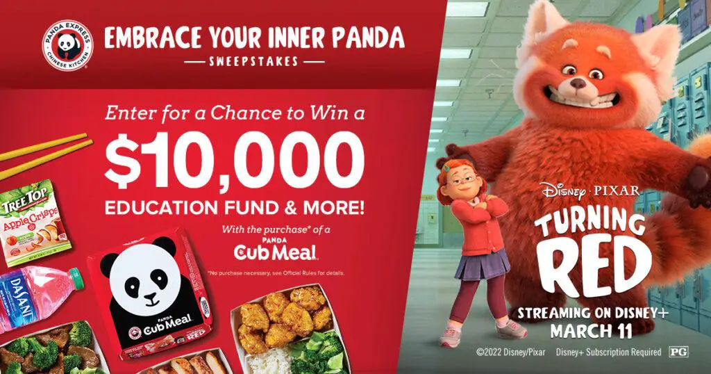 Panda Express Has Collaborated with Disney-Pixar's 'Turning Red' for a Giveaway!