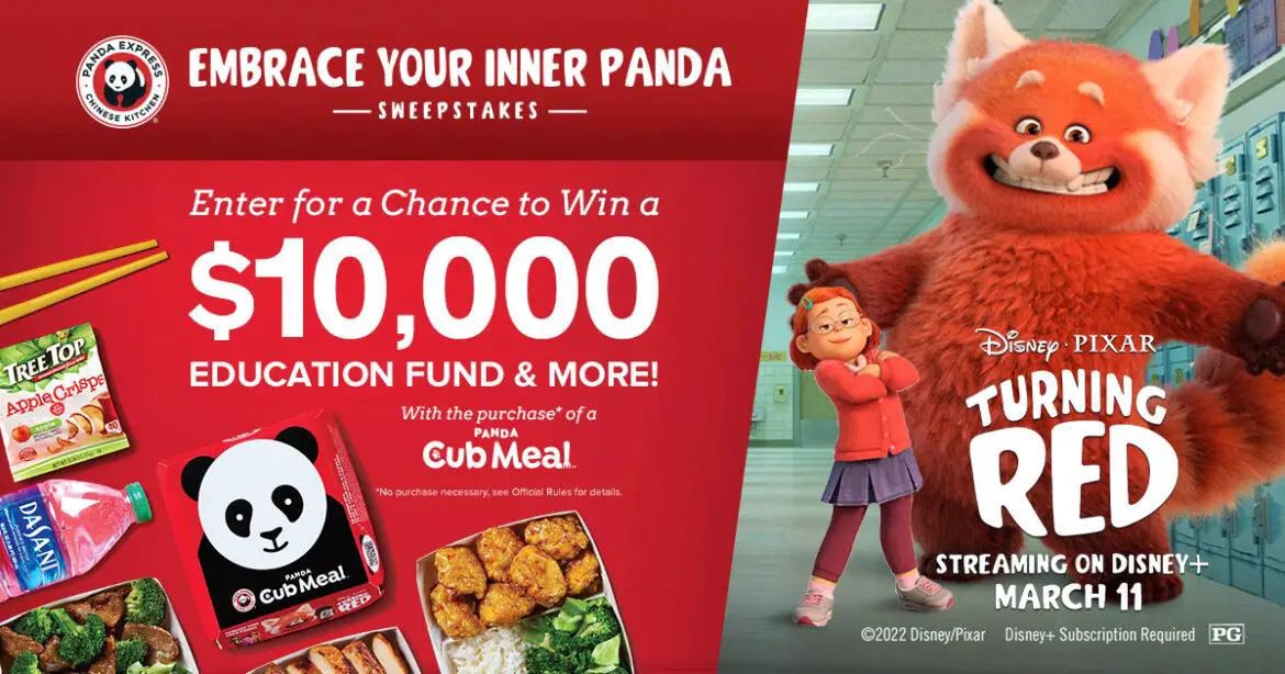 Panda Express Has Collaborated with Disney-Pixar’s ‘Turning Red’ for a Giveaway!