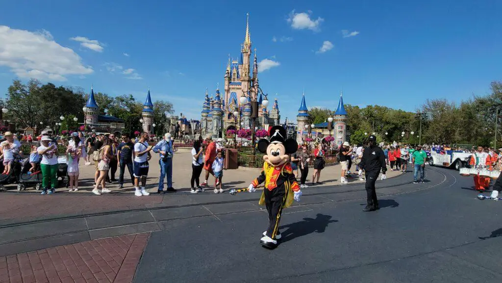 Drum Major Mickey Mouse leads a parade at Magic Kingdom during the 15th year of Disney Dreamers Academy