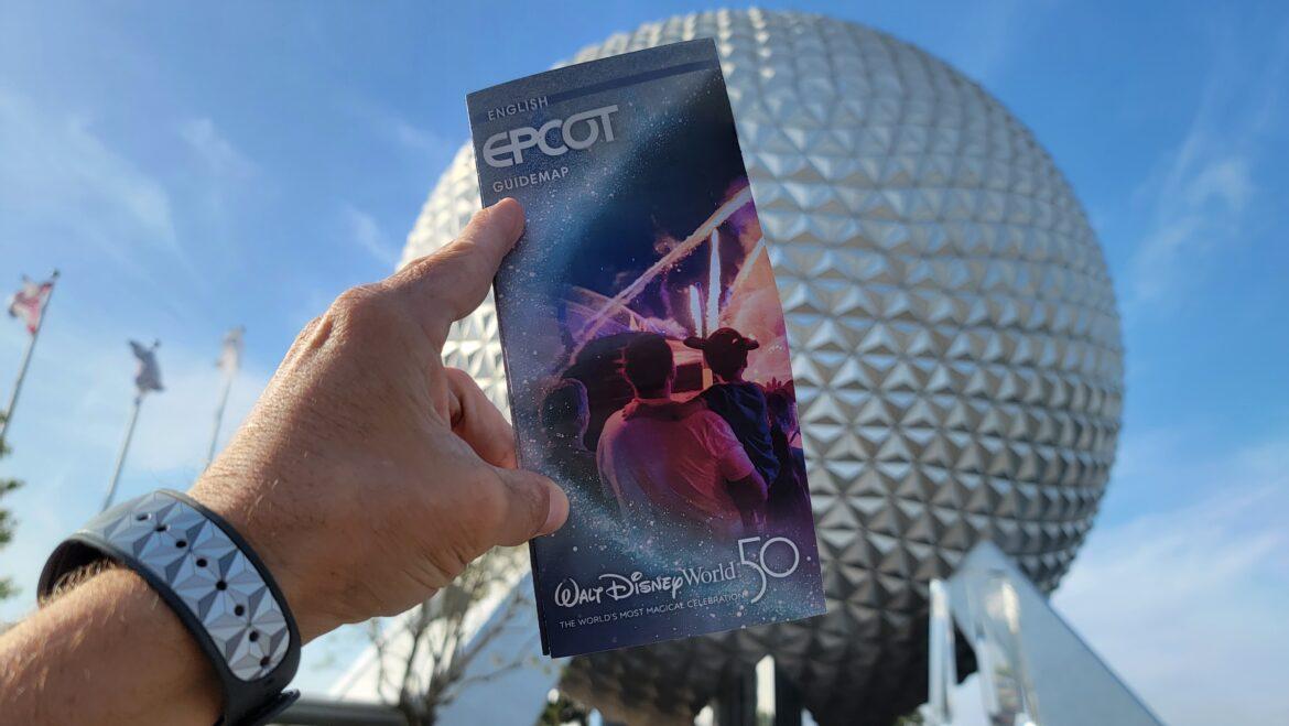 New Epcot Guide map now featuring Guardians of the Galaxy Cosmic Rewind