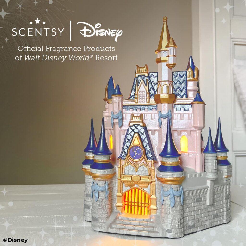 New Disney World 50th Anniversary Cinderella Castle Wax Warmer by Scentsy