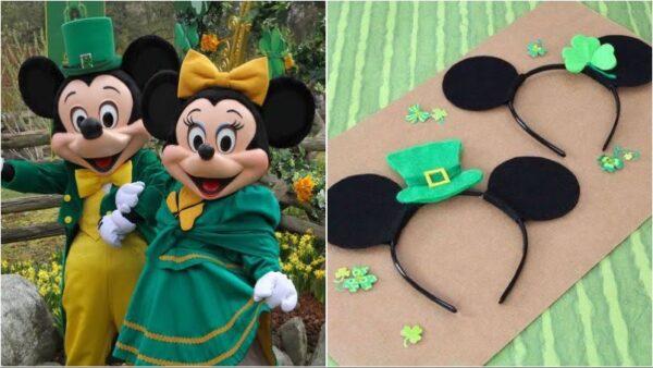 Mickey And Minnie St. Patrick's Day Ears 