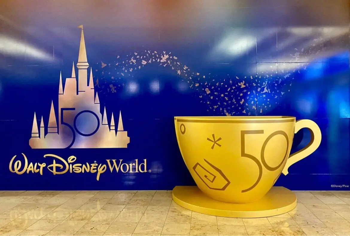 Orlando International Airport removing Disney World 50th Anniversary Decorations