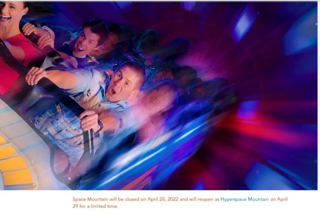 Hyperspace Mountain returning to Disneyland for a limited time