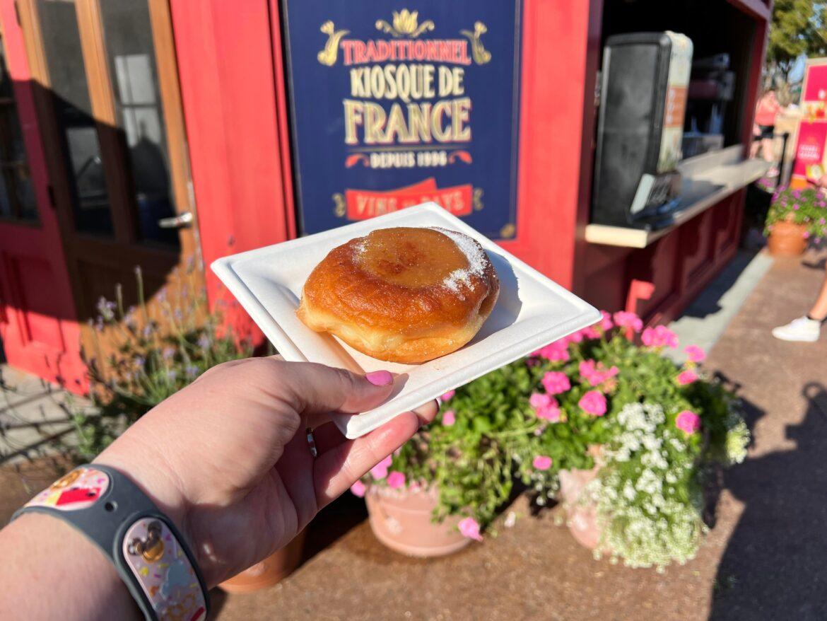 The new Caramel Beignet at the France Pavilion is a perfect Flower & Garden Treat