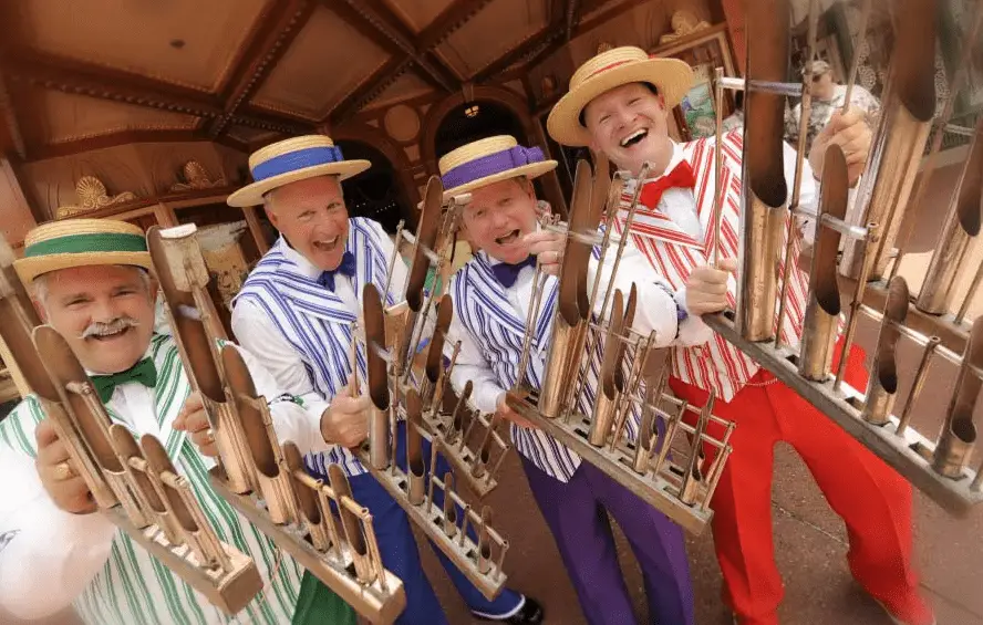 The Dapper Dans performing once again on Main Street USA in the Magic Kingdom