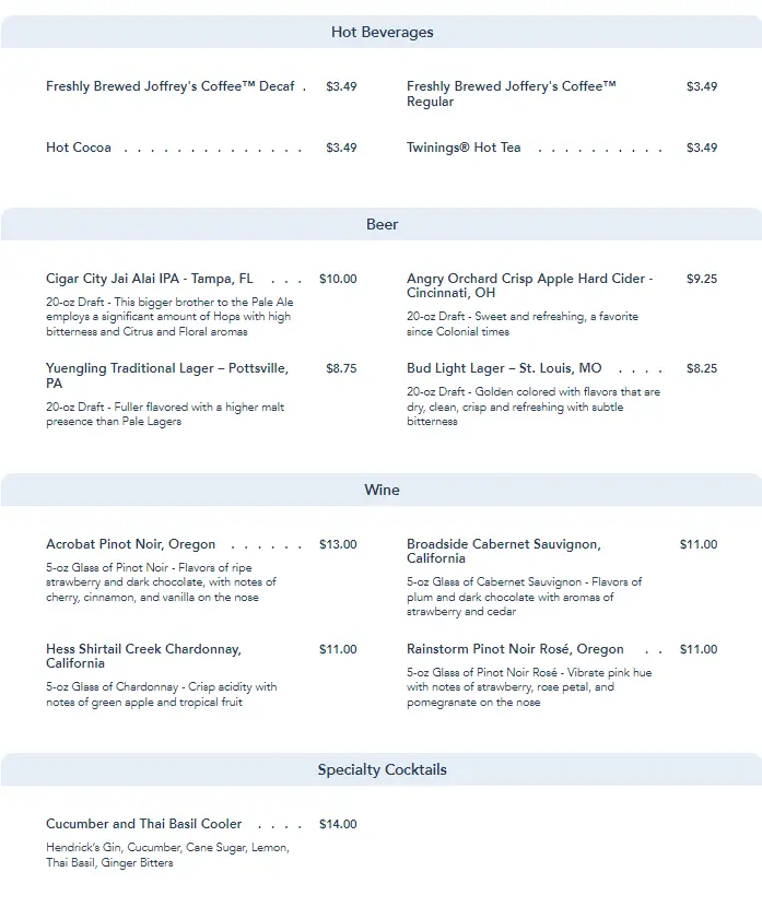 Menu revealed for Connections Café & Eatery coming to Epcot