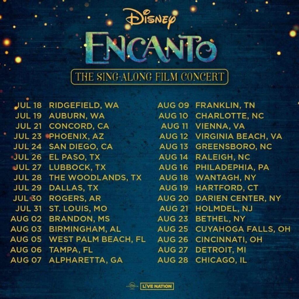 Disney unveils details for Encanto: The Sing-Along Film Concert Tour