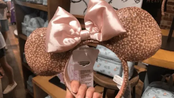 New Rose Gold Minnie Mouse Ear Headband