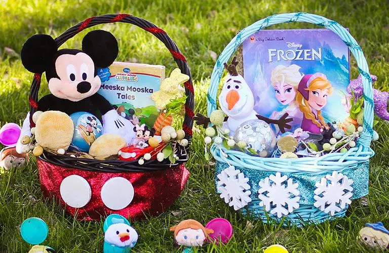 Adorable Mickey And Frozen Easter Baskets DIY Kids Will Love!