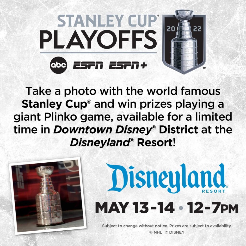 Take a photo with the Stanley Cup at Downtown Disney and win prizes
