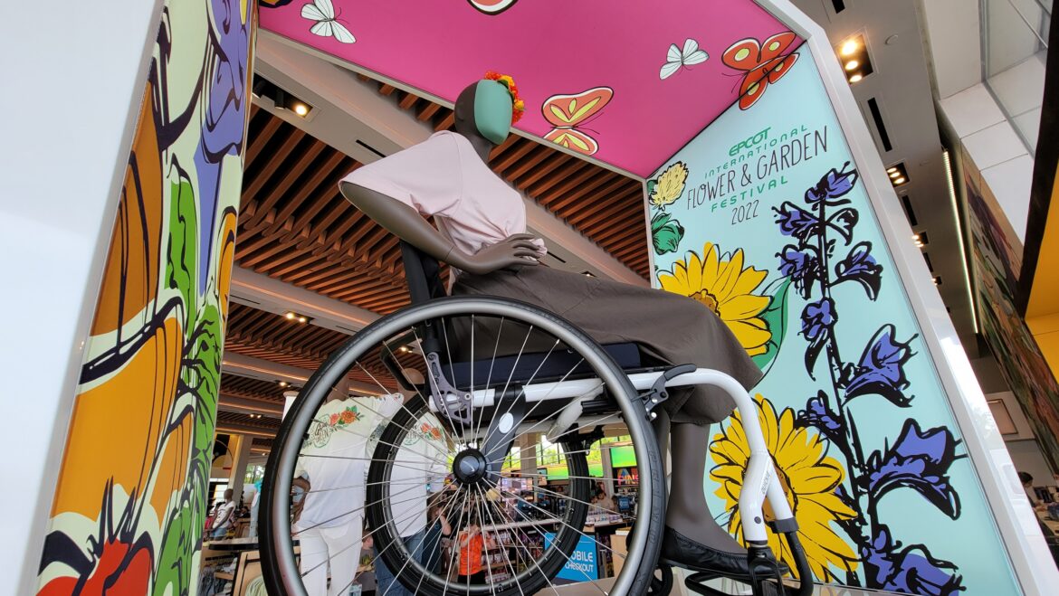 New Wheelchair Display in Epcot celebrates Epcot Flower & Garden Festival