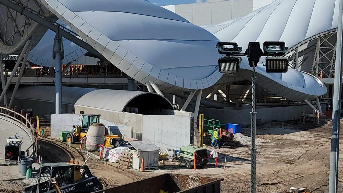 Tron Coaster Construction update shows Disney World Railroad Tunnel