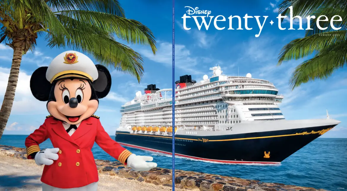 The Disney Wish sets sail on the cover of the Summer Edition of D23 Magazine