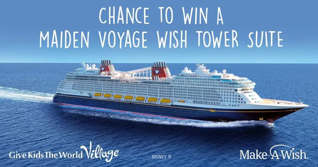 Win a trip on the maiden voyage of the Disney Wish from Give Kids the World