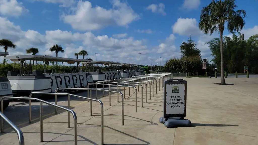Parking Lot Tram testing is underway at Disney's Animal Kingdom