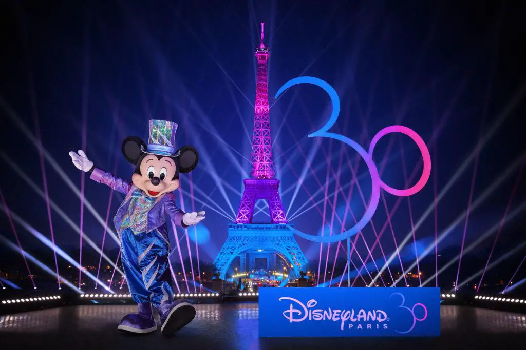 Disneyland Paris lights up the Eiffel Tower for 30th Anniversary Celebration