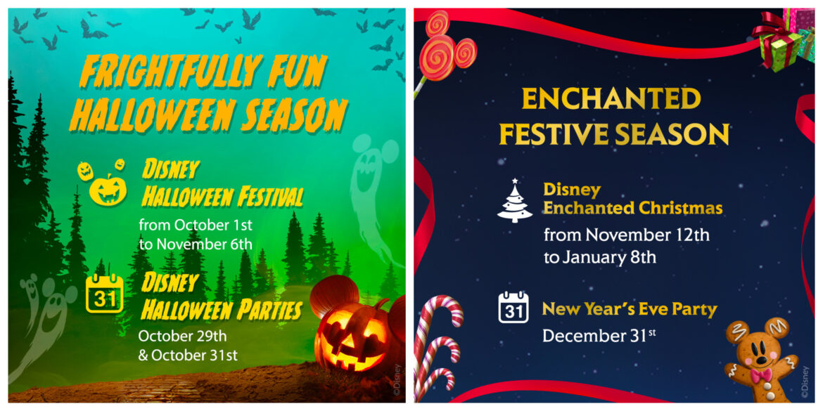 Halloween and Christmas Festivals returning to Disneyland Paris