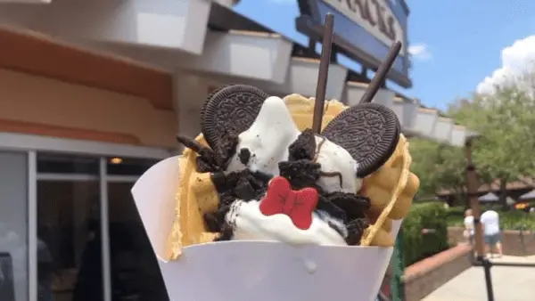 Mickey Cookie Waffle Sundae from Marketplace Snacks in Disney Springs