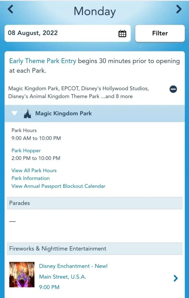 Disney Enchantment will have an earlier run starting on August 8th