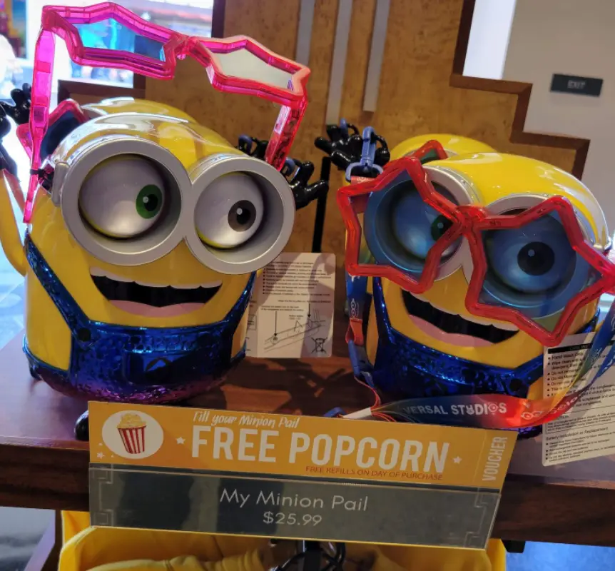 New Minions Popcorn Bucket at Universal Hollywood
