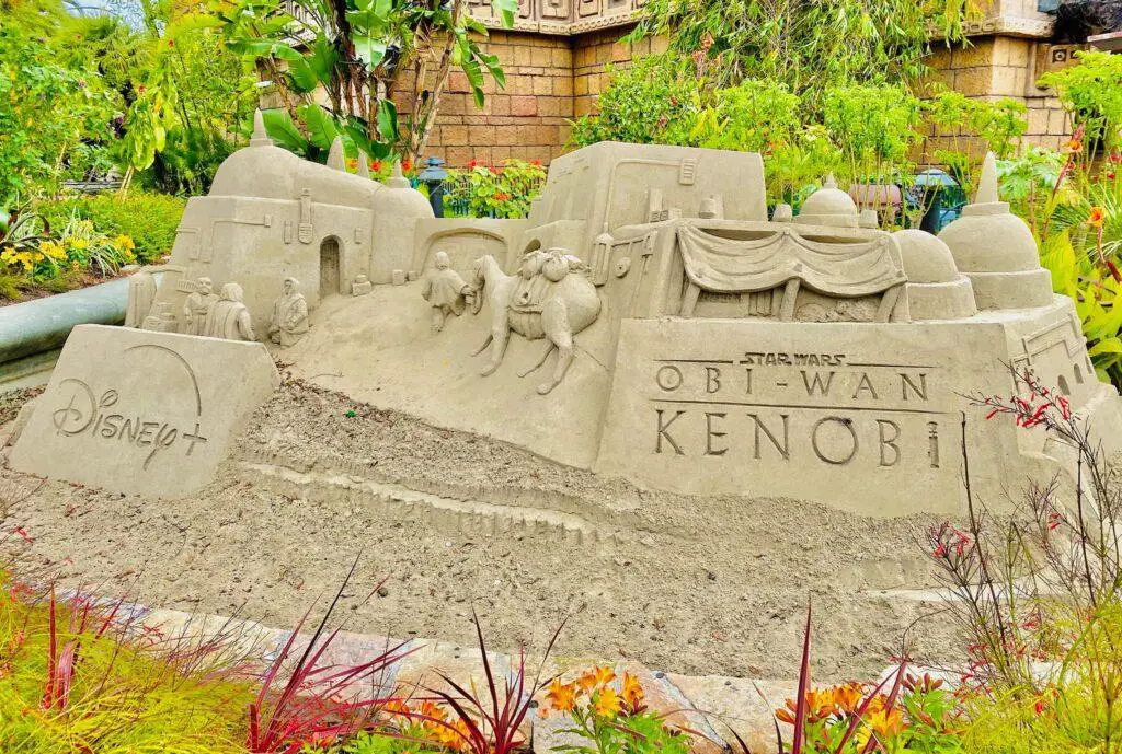 Obi-Wan Kenobi' Sand Sculpture Installed at the Downtown Disney District -  Disneyland News Today