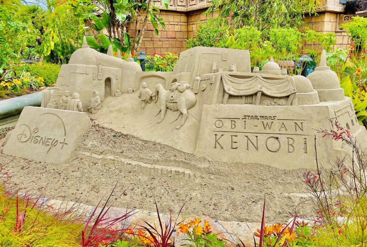 New Obi-Wan sand art display in Downtown Disney