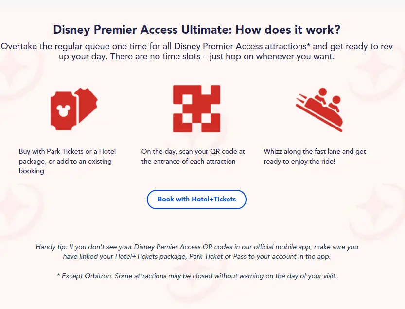 Disney Premier Access ULTIMATE On Sale Now in Disneyland Paris
