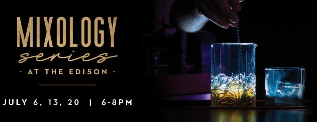 Enjoy Knob Creek Cocktails and Beautiful Sunset Views with The Edison at Disney Spring's July Mixology Series