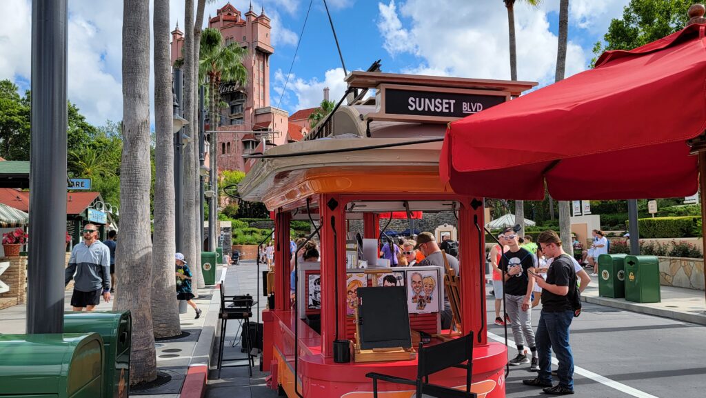Red Car Trolley Caricatures