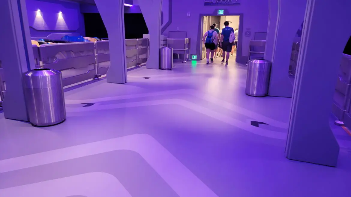 Disney installs more trash cans for motion sick guests at the exit of Cosmic Rewind