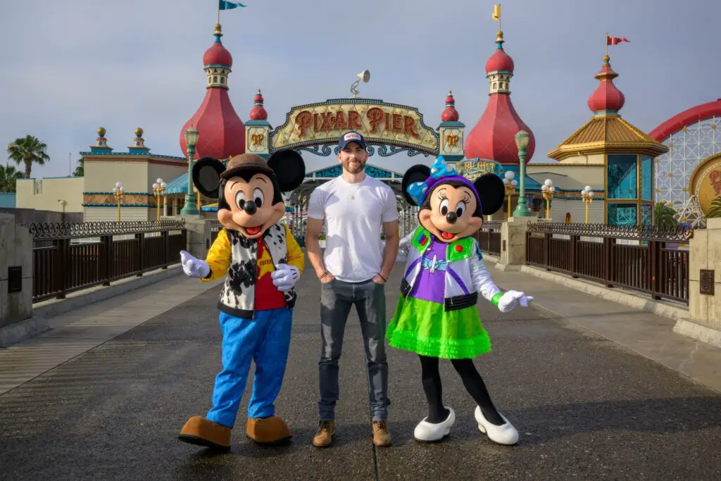 Chris Evans the voice of Lightyear visits Disney's California Adventure