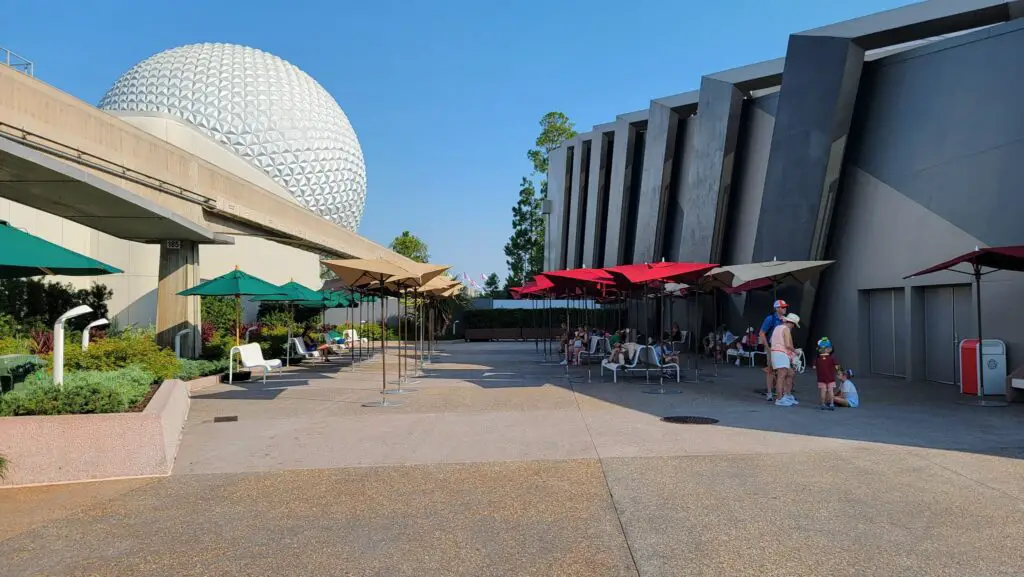 New Seating area outside of Guardians of the Galaxy Cosmic Rewind