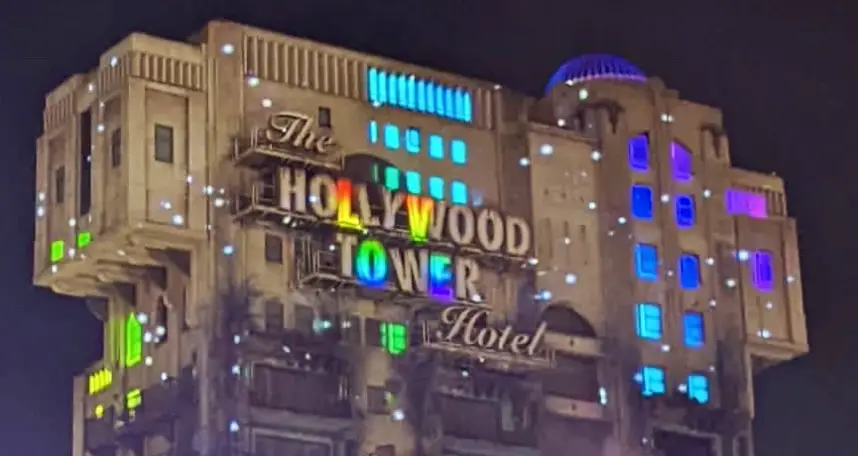 Disneyland Paris decorates the Tower of Terror ride to celebrate Pride Event