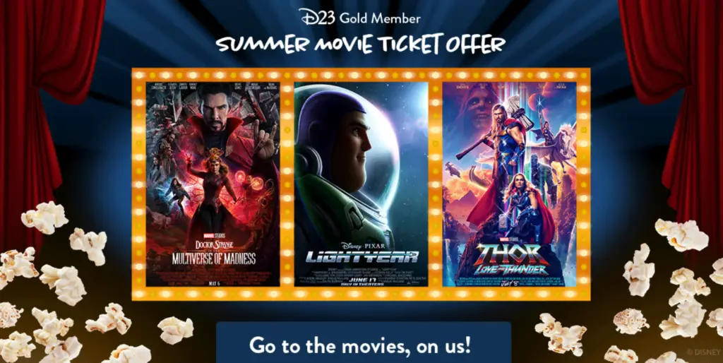 D23 offering Gold Members Free Summer Movie Tickets
