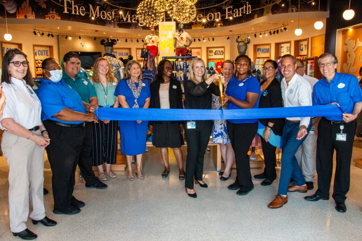 Disney Cast Members celebrate the opening of new Walt Disney World Store on I-Drive in Orlando