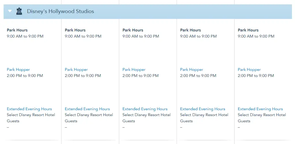 Disney World theme park hours released through August 27th