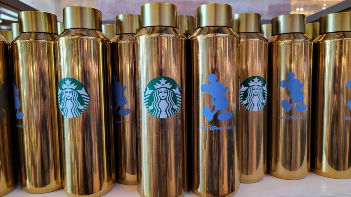 New EARidescent Shimmer Starbucks Bottle Available At Walt Disney World!