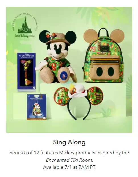 Mickey The Main Attraction Enchanted Tiki Room Collection coming to ShopDisney on July 1st