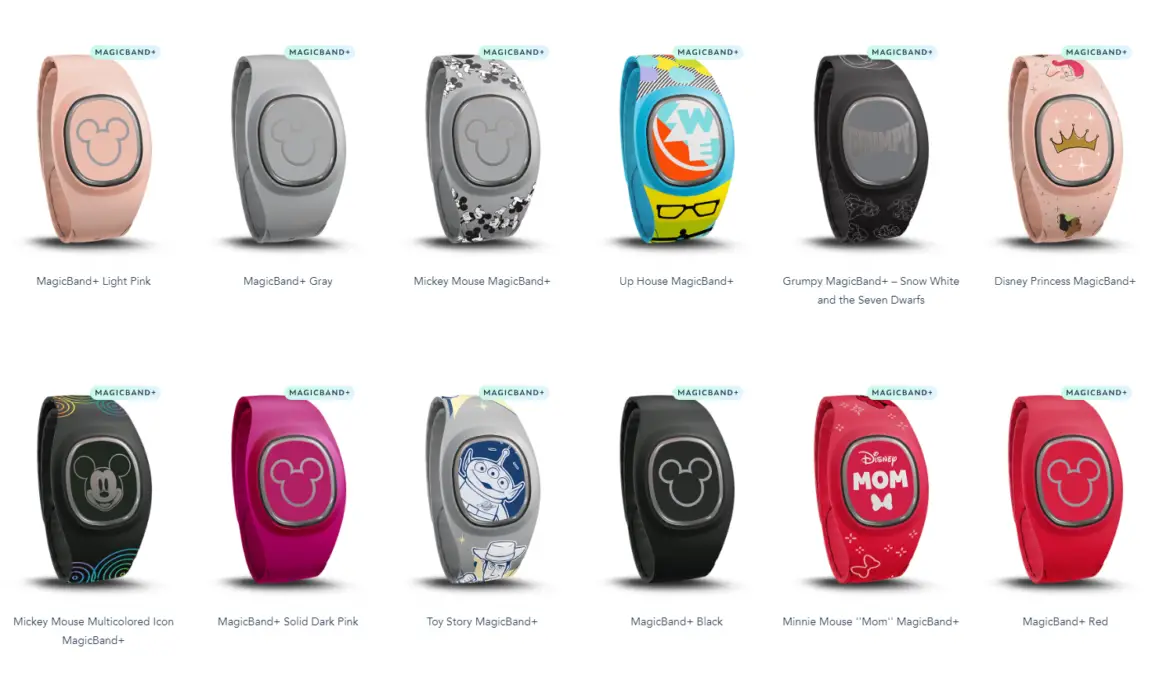 First Look at the Magicband+ designs for Disney World Hotel Guests & Annual Passholders