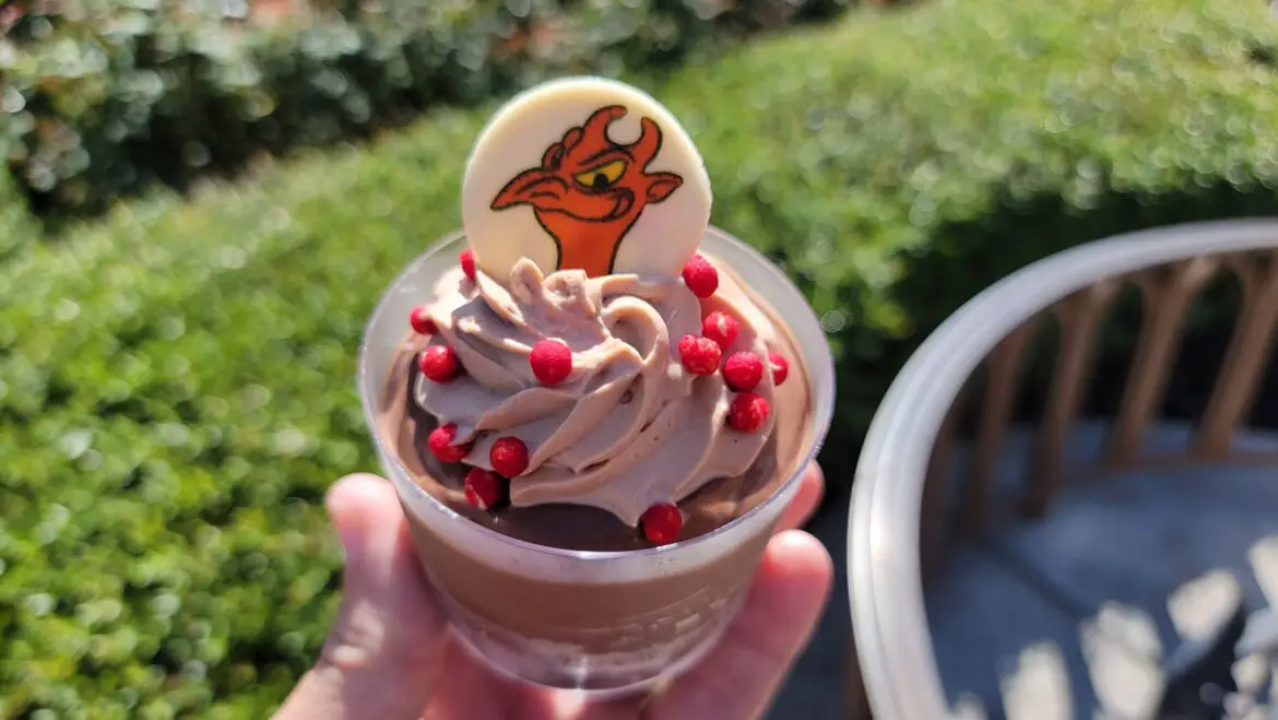 Devil’s Mousse Cake in the Magic Kingdom from Mr. Toad’s Wild Ride is perfect for Chocolate Lovers!