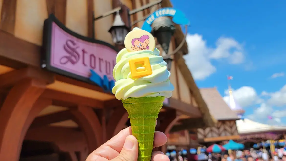 Seven Dwarfs Specialty Cone highlights Dopey for July in the Magic Kingdom