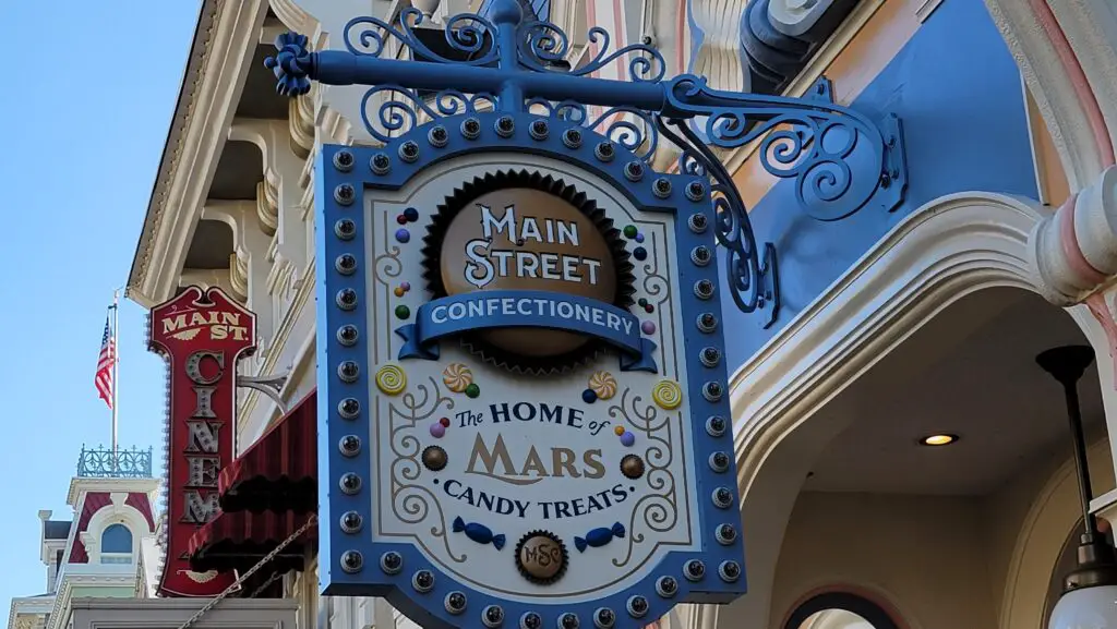 Main Street Confectionery Sign Updated to show Mars Candy Company