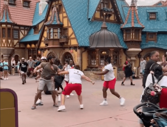 At least three people were facing charges after a brawl at the Magic Kingdom