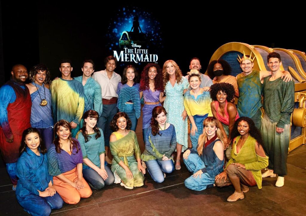 Jodi Benson surprises the cast of Disney The Little Mermaid on Opening Night performances
