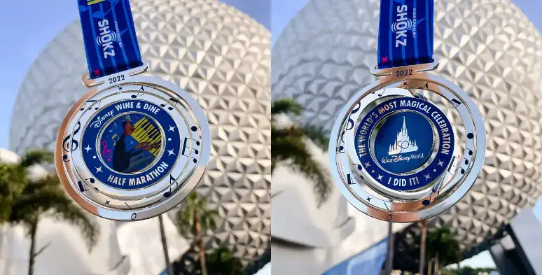2022 Disney Wine & Dine Half Marathon medal reveal