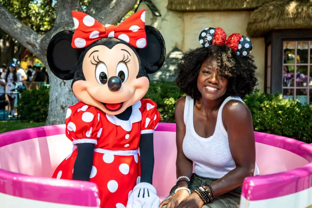 Viola Davis shares a special moment with Minnie Mouse at Disneyland